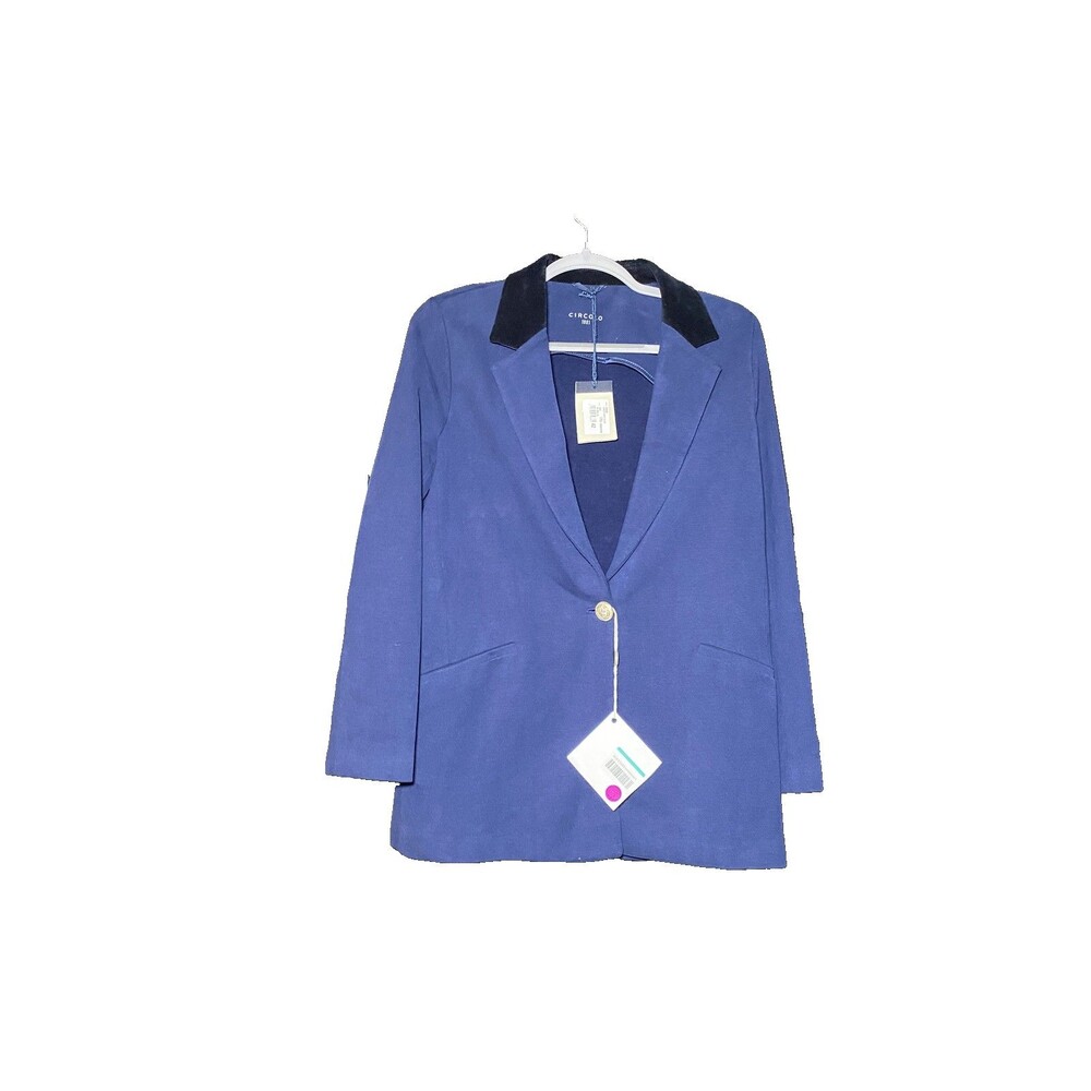 Circolo 1901 Women’s Navy Blazer with Velvet Collar – Size 42 – NWT